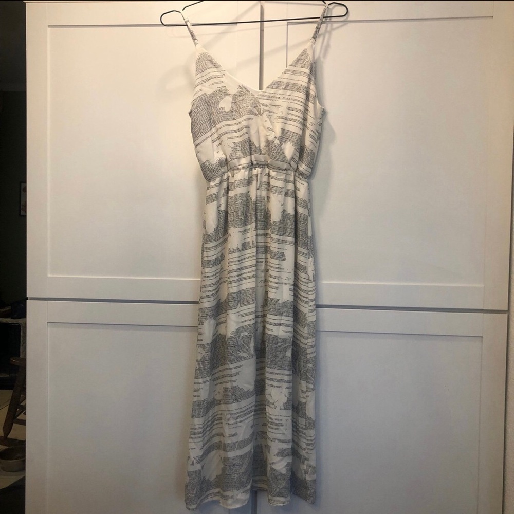 Sienna Sky - Black & White Maxi A-Line Slip Wrap Dress - XS - Picture 2 of 5